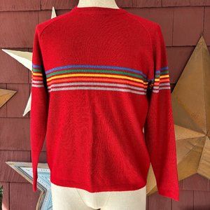 Vtg Mount Cervin Striped Stripes Sweater Wool Blend Size XL SEE DETAILS BELOW